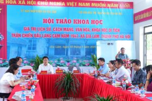 Gia Lâm tổ chức Hội thảo khoa học về giá trị di tích trận chiến đấu làng Cam năm 1947